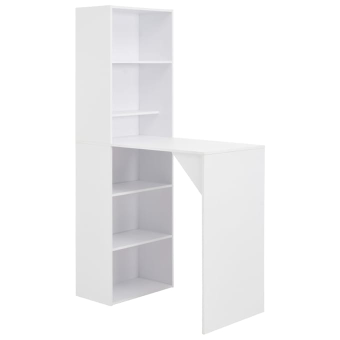 vidaXL - Bartafel - met - kast - 115x59x200 - cm - wit