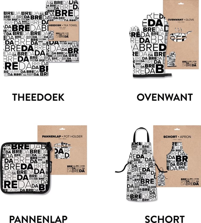 Breda keukentextiel voordeelpakket - Souvenirs Nederland