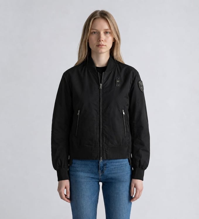 Blauer Laurie zwarte Bomber jas