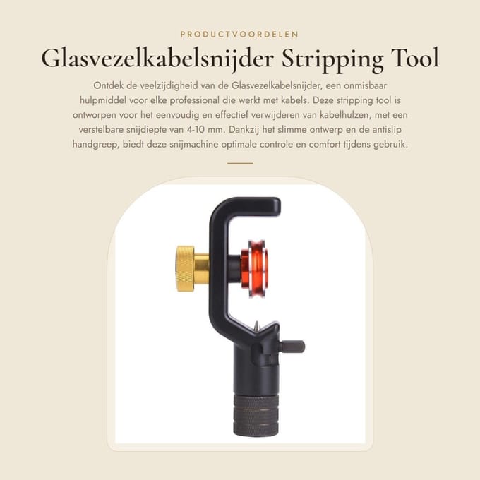Dailygoods- Glasvezelkabelsnijder Verstelbare snijdiepte - Antislip