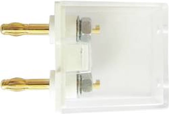 Schnepp G1 2AU Meetadapter Banaanstekker 4 mm - Bus 4 mm Stapelbaar Wit
