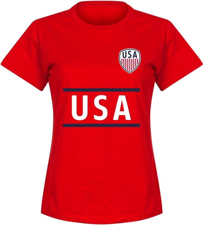 USA Team Dames T-Shirt - Rood - XL