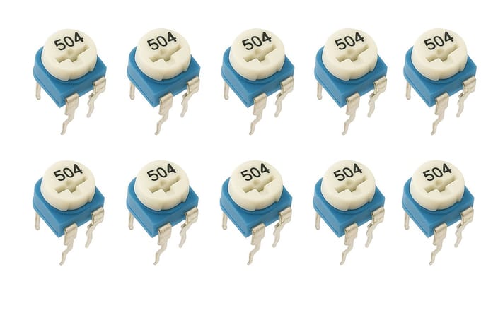 Weerstand regelbaar 500K Ohm RM-065 Trimpot Trimmer Potentiometer 10-stuks RM065-504