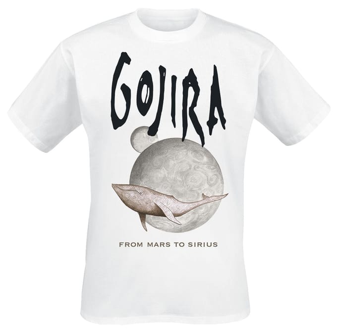 Gojira T-shirt - Whale From Mars - S tot XXL - voor Mannen - wit