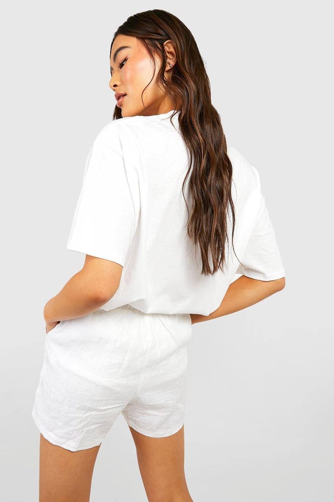 boohoo Dames Sorrento Lemon Oversized T-shirt | Wit | Maat: Large