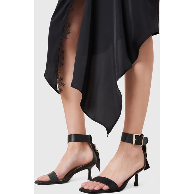 AllSaints Noir Mid Sandal Black Taglia: 40 | Infradito Outlet | Donna | Nero
