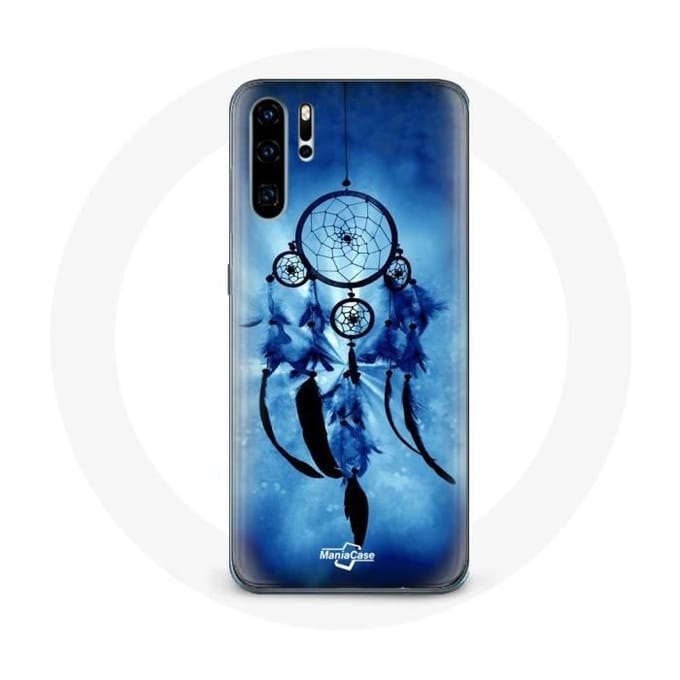 Coque - Huawei - P30 - Attrape rêve - Souple - Protection synthétique bleu