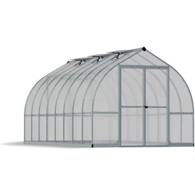 Canopia Tuinkas Bella 8x16 - Polycarbonaat - Zilver - 244x484x219cm