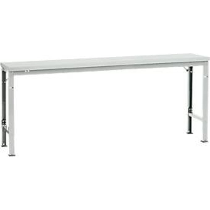 Manuflex basistafel UNIVERSAL Speciaal, 2000 x 800 mm, melamine lichtgrijs, lichtgrijs