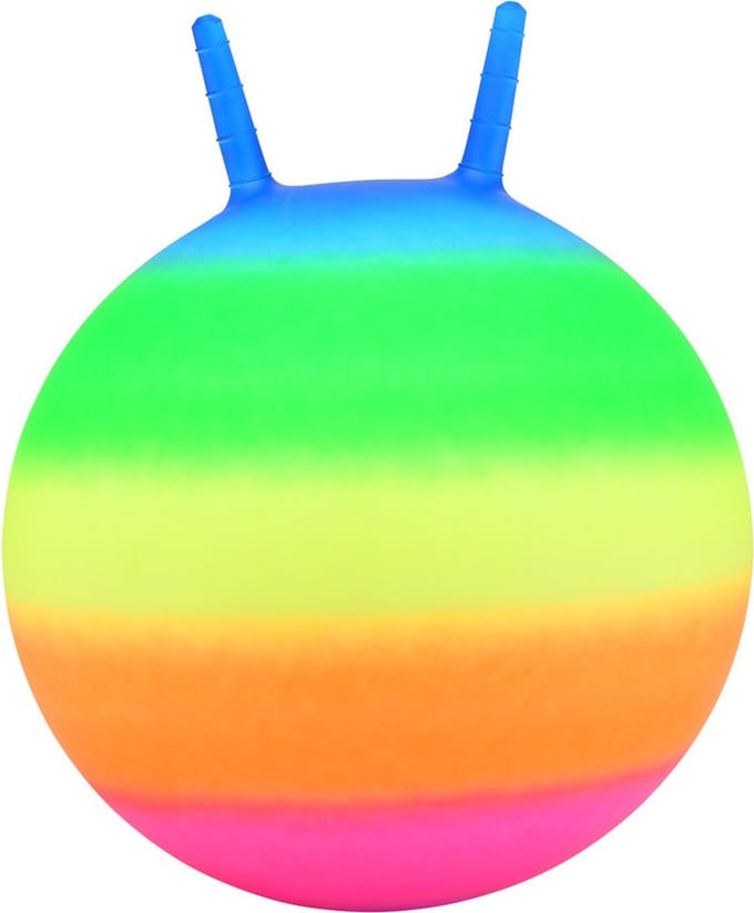 Johntoy Regenboog Skippybal, 45cm
