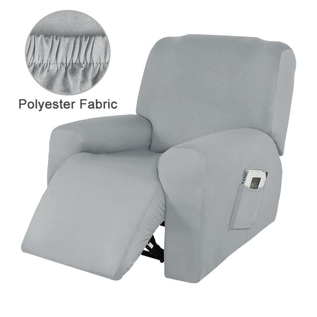 Fluwelen Lazy Boy Fauteuil Sofahoes Stretch Fauteuil Hoge Kwaliteit Sofahoes Voor Woonkamer Fauteuil Sofa gray
