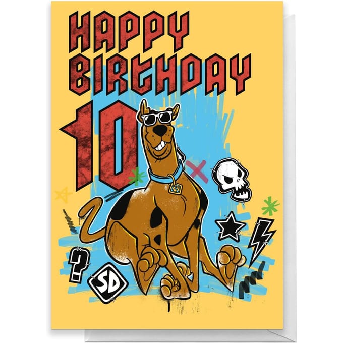Scooby Doo 10th Birthday Greetings Card - Standard Card