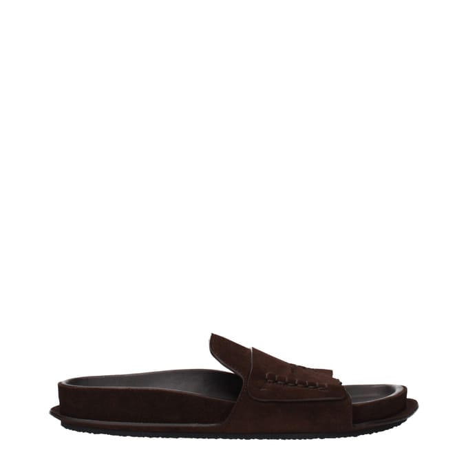 Jacquemus Bruin Leren Slippers