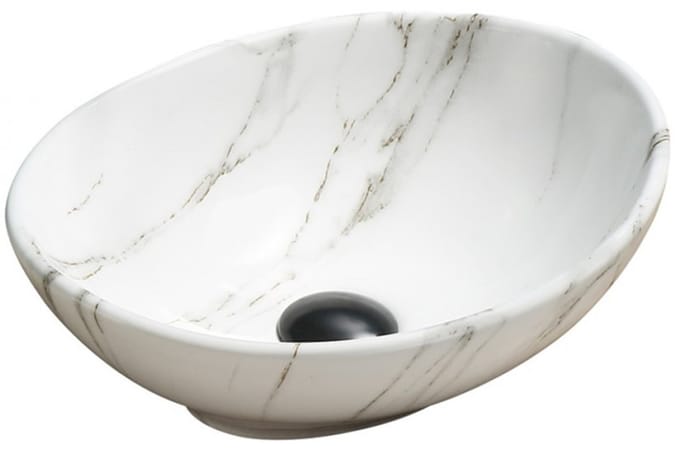 Mexen Elza opzetwastafel 40 x 33 cm, witte steen - 21014091