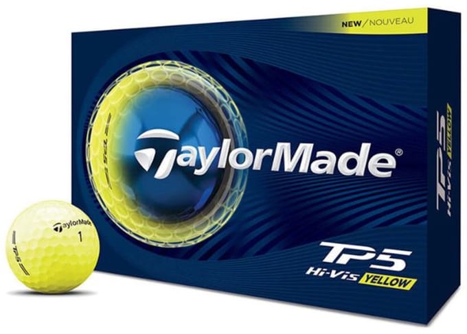 Taylormade TP5 Golfballen Hi-Vis Geel 2026