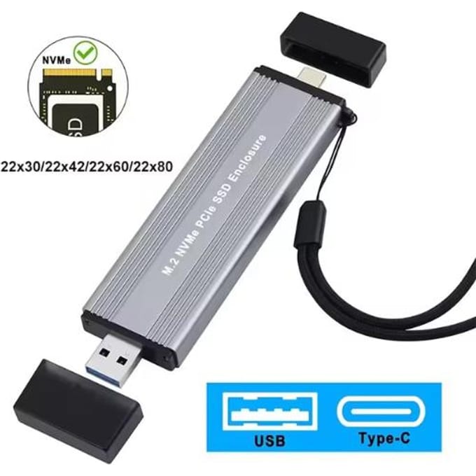 M.2 NVMe SSD Behuizing USB 3.2 Type C SSD Adapter 10 Gbps NVMe PCI-E M.2 SSD Behuizing Externe Harde Schijf Behuizing