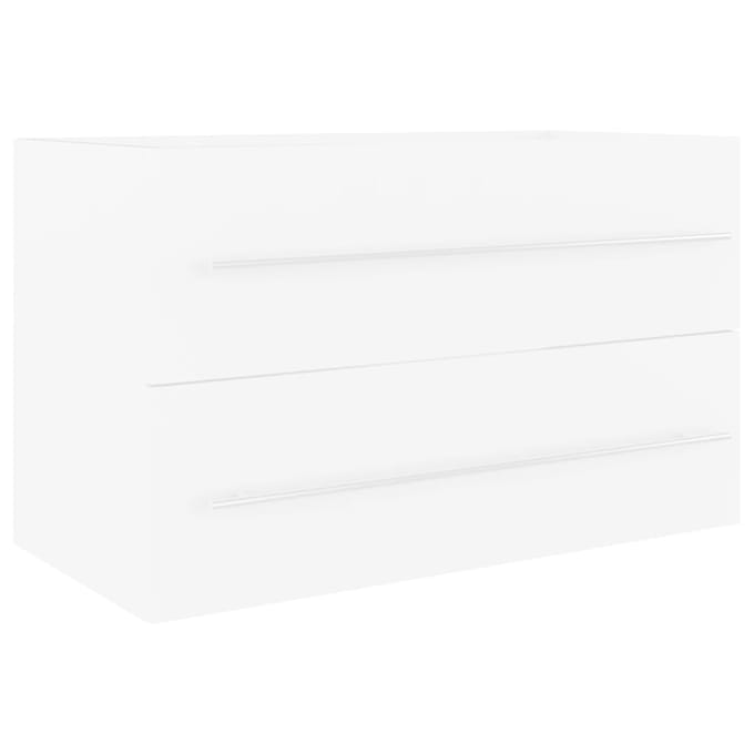 vidaXL - Wastafelkast - 80x38,5x48 - cm - bewerkt - hout - wit