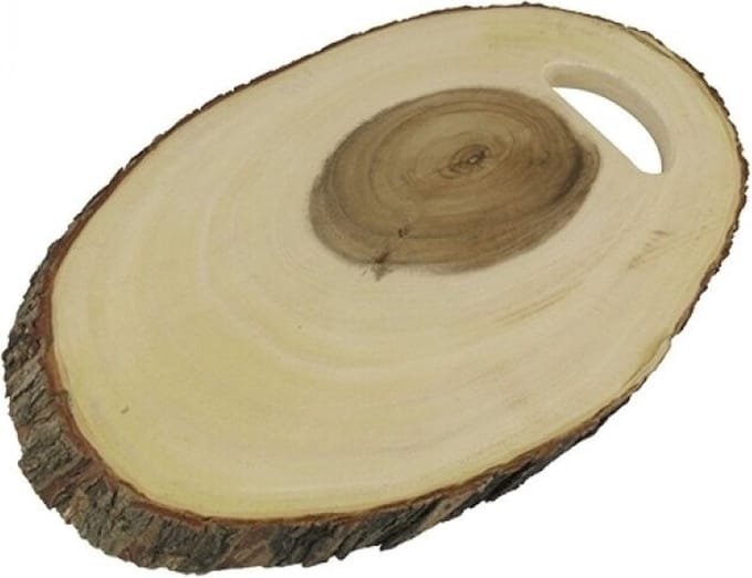 Presentatie/ serveerplateau hout ovaal Ø46x21cm
