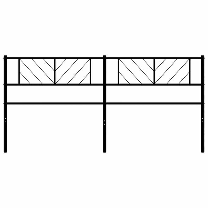 vidaXL Vervangend hoofdbord 200 cm metaal zwart