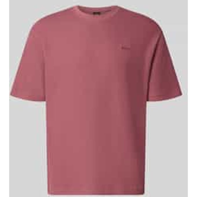 Regular fit t-shirt van puur katoen model 'Te_Rib'