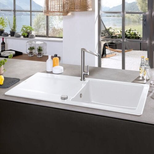 Villeroy & Boch Siluet 50 inset sink, drain set with eccentric actuation, reversible, 333502R1