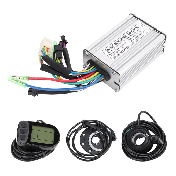 36V48V 350W Elektrische Motor Controller Kit 17A Borstelloze Motor Controller met KT LCD5 Display white