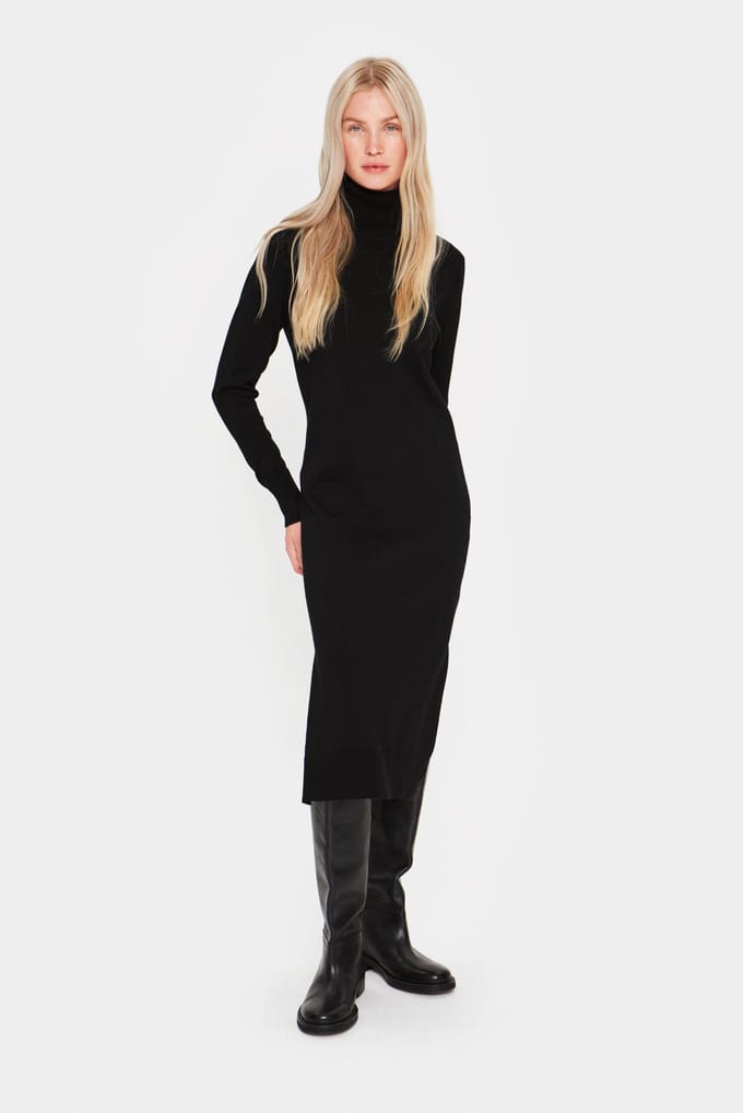 Saint Tropez MilaSZ Roll Neck Long Dress Dames Jurk - Maat L