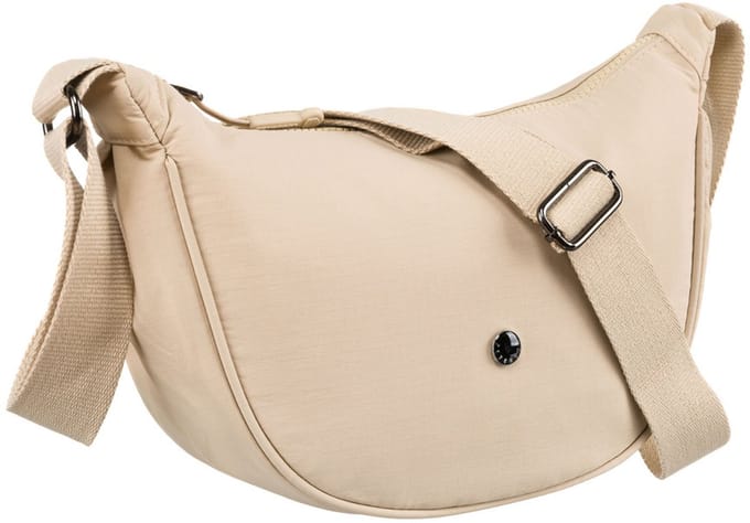 Peterson - Beige Dameshandtas - Verstelbare Schouderriem - Polyester - Elegante Details
