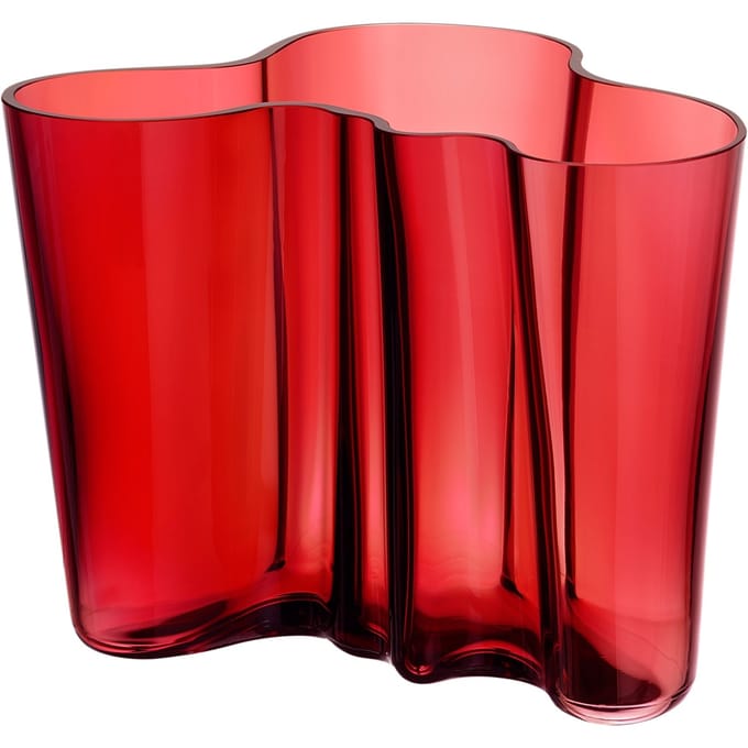 Iittala - Alvar Aalto Vaas 16cm - cranberry - rood