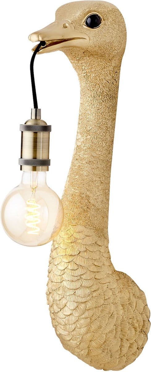 Light & Living Wandlamp Ostrich - Goud - 18x15,5x57,5cm - Binnen Modern
