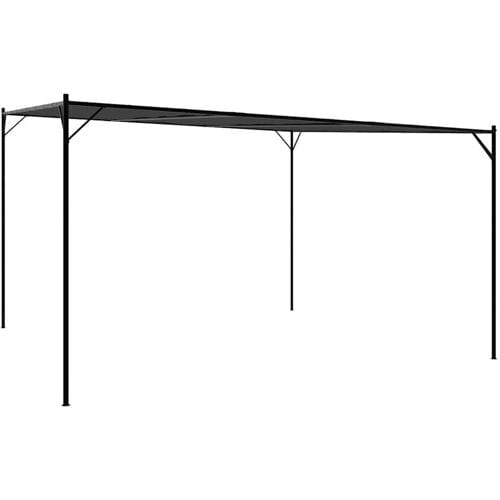 vidaXL - Prieel - 4x4 - m - 180 - g/m² - stof - en - staal - antracietkleurig