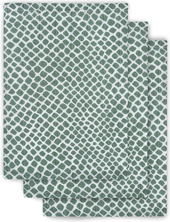 Jollein Hydrofiel Washandje Snake - Ash Green - 3 Stuks