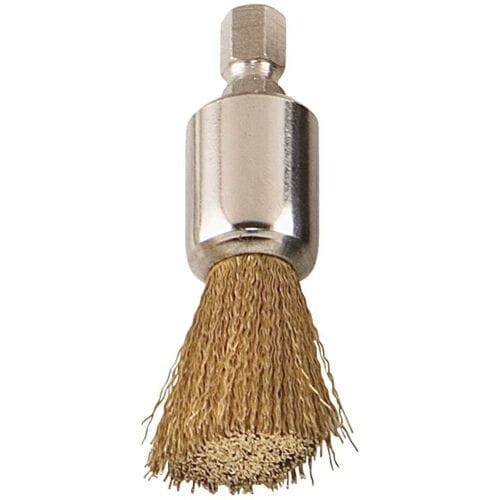 KS Tools 152.1384 Penseelborstel met gegolfde messing draad