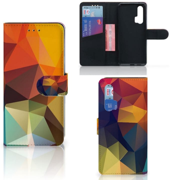 Honor 20 Pro Book Case Polygon Color