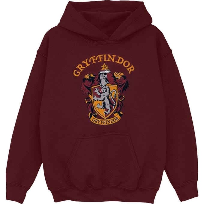 Harry Potter Meisjes Gryffindor Crest Hoodie (Bourgondië)