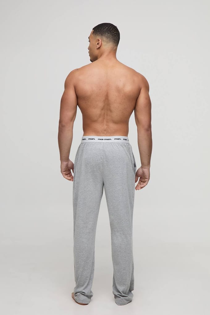 MAN Loungewear Straight Leg Jogger | Grey Marl | Size Medium