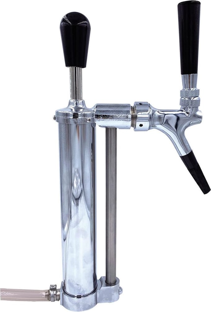 Tapzuil, Biertapzuil, chroom, 2 lineair, Elegant
