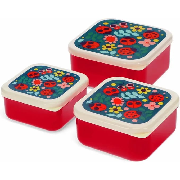 Snackdoosjes Ladybird / Lieveheersbeestje van Rex London, set van 3