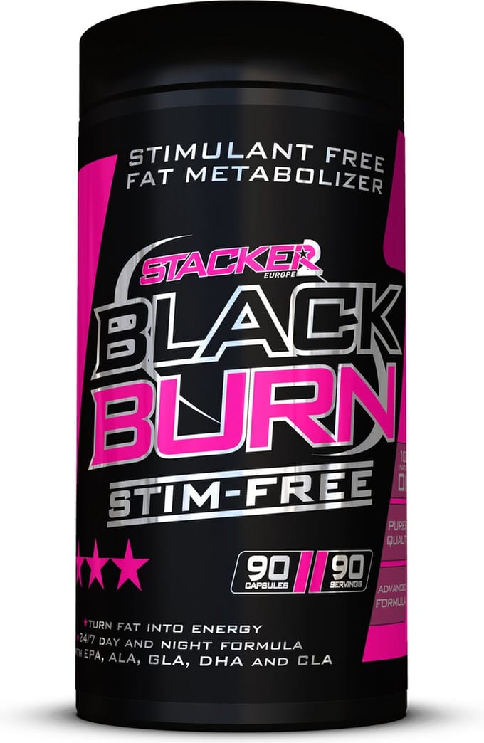 Stacker2 Black Burn Stim Free (90) Standard - Dieet & Gewichtsbeheersing - Stimulant-vrije vetverbrander