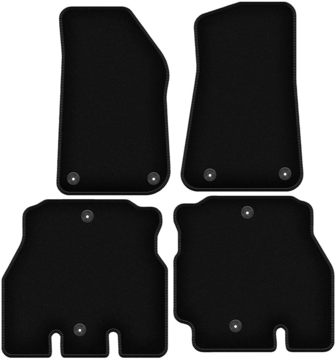 BASIC zwarte velours vloermatten voor: Jeep Wrangler JL 5-deurs (2018-2023)
