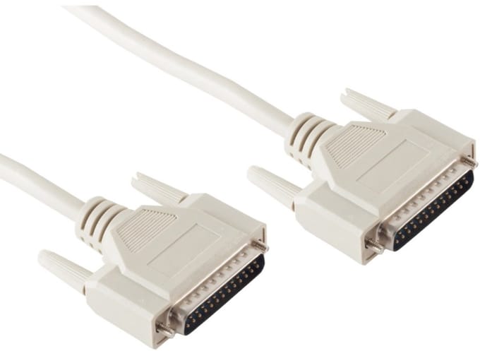 Seriële RS232 kabel 25-pins SUB-D (m) - 25-pins SUB-D (m) / gegoten connectoren - 5 meter