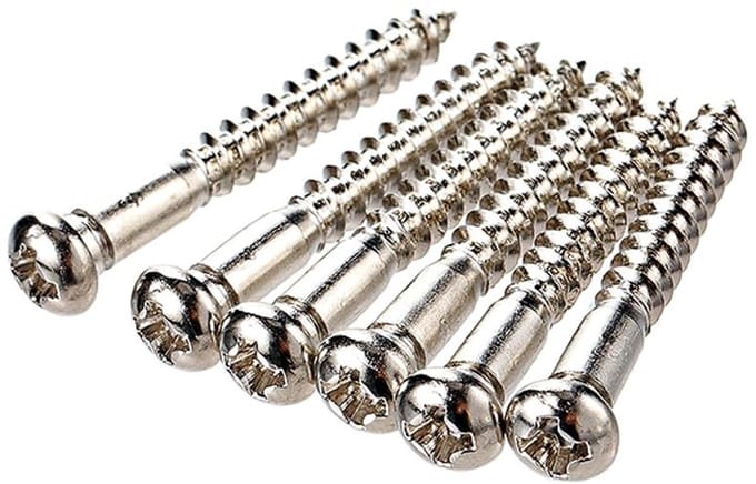 Solidchoice - RVS Tremolo Brug Schroeven voor Elektrische Gitaren (Set van 6)