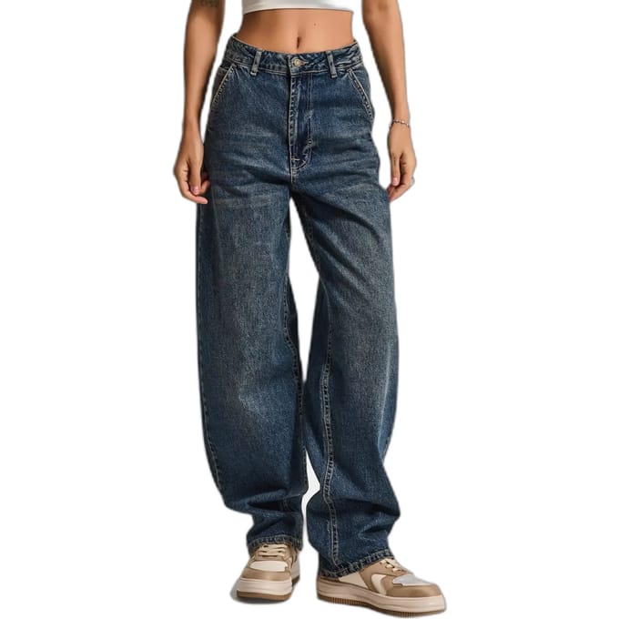 It's Basic - SKATER MID RISE JEANS - CORNFLOWER