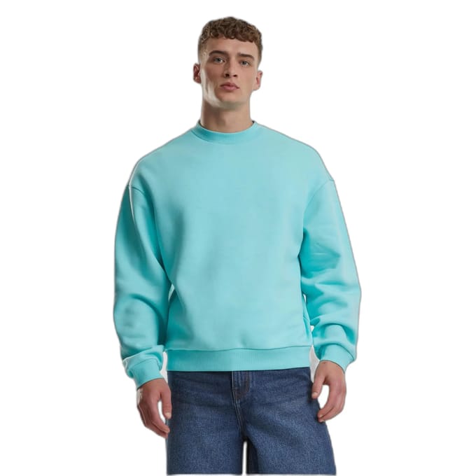 Urban Classics - Fluffy Crewneck sweater/trui - XL - Blauw