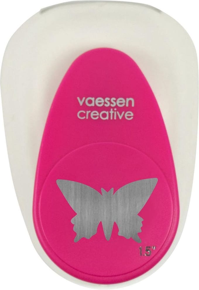 Vaessen Creative Pons - Figuurpons - Vlinder - 2,2 x 3,5 cm