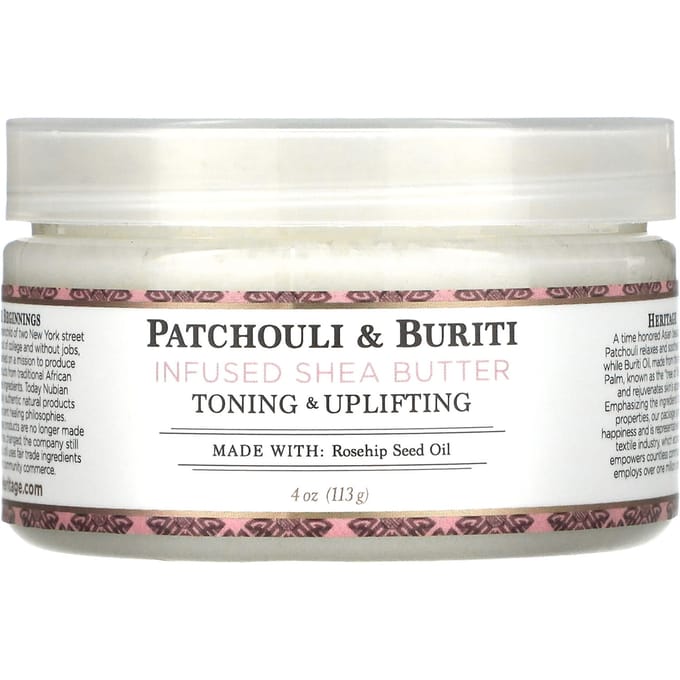 Nubian Heritage, with Shea Butter, Patchouli and Buriti, 4 fl oz (113 g) white