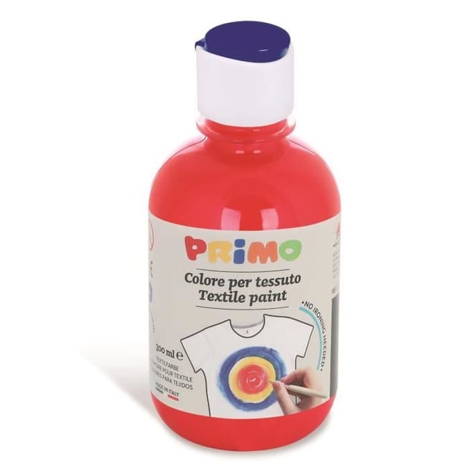 Textile Flacon Peinture Acrylique 300 ml Bouchon Flux Control Rouge Vermillon 300