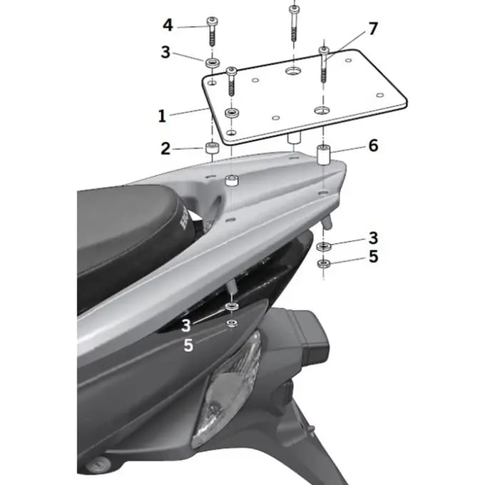 Support de top case Shad pour Scooter Honda 125 Vision 2011 à 2022 H0VS12ST Neuf