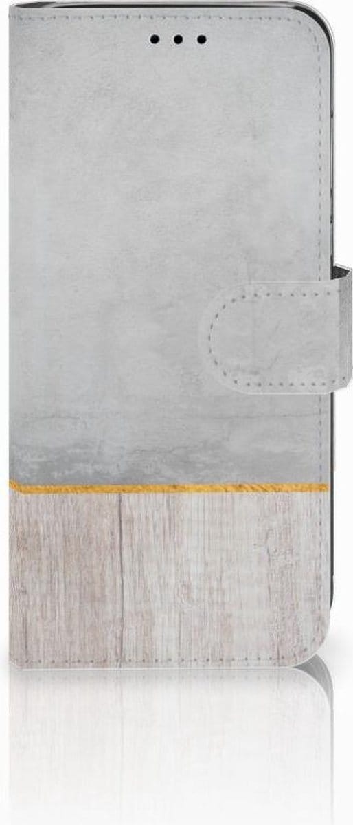 Huawei P20 Lite Book Style Case Wood Concrete