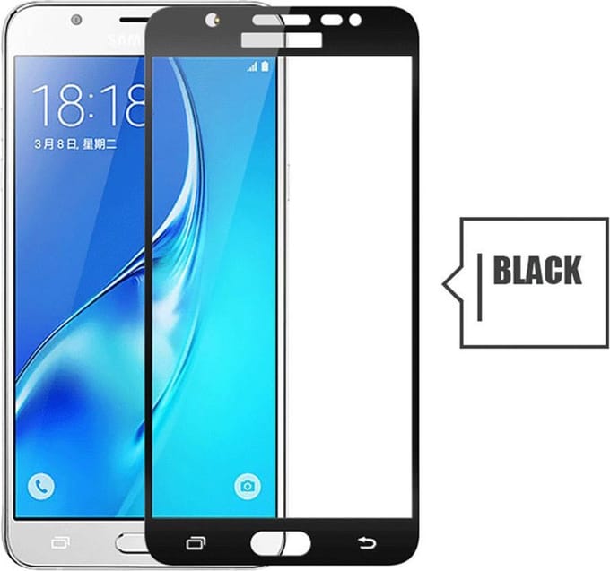 5D Full Cover 9H Full Glue Glass Screen Protector for Galaxy J5 2017 _ Black